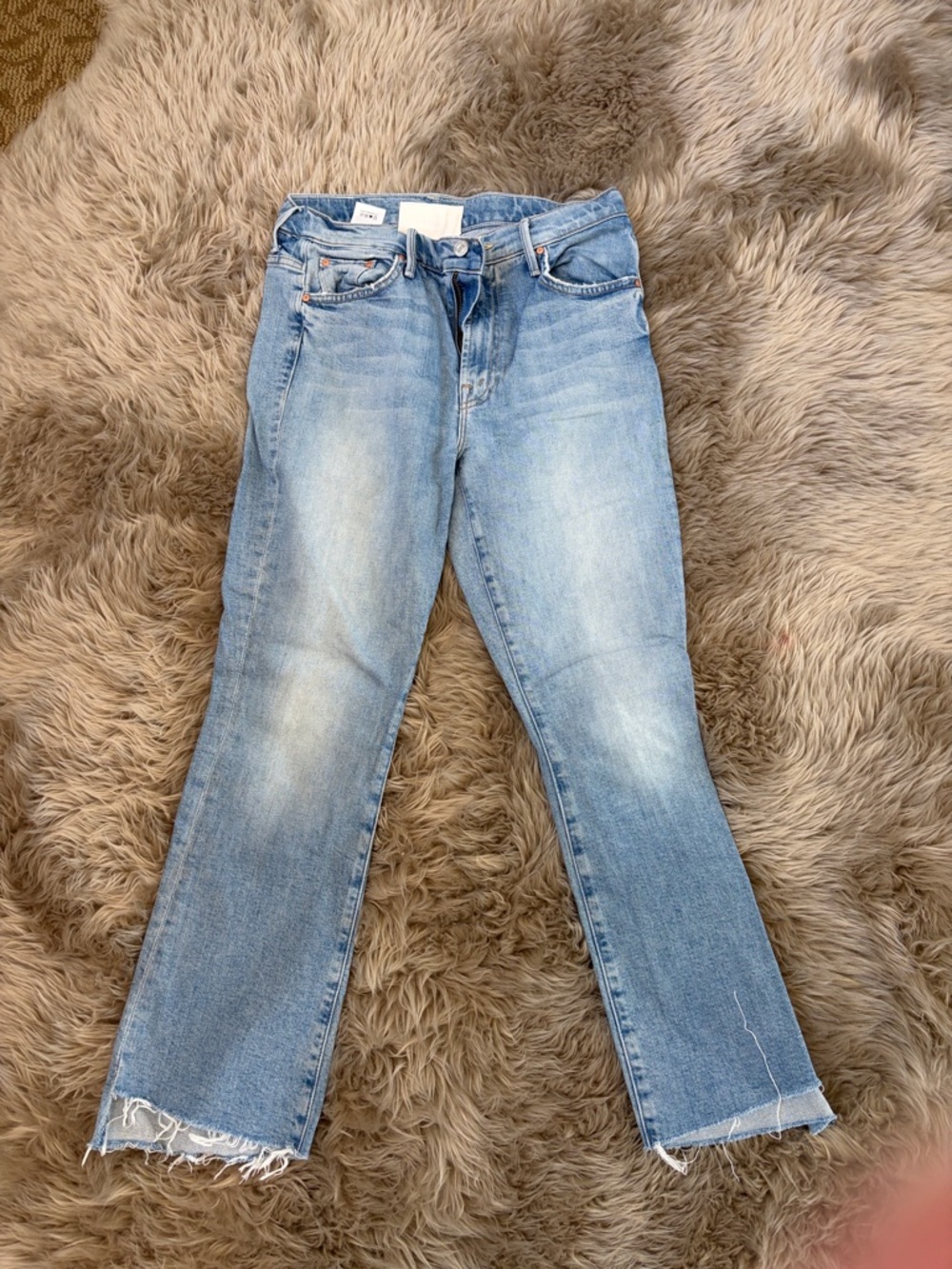 MOTHER: insider crop  Classic Light Blue Women's Straight Jeans